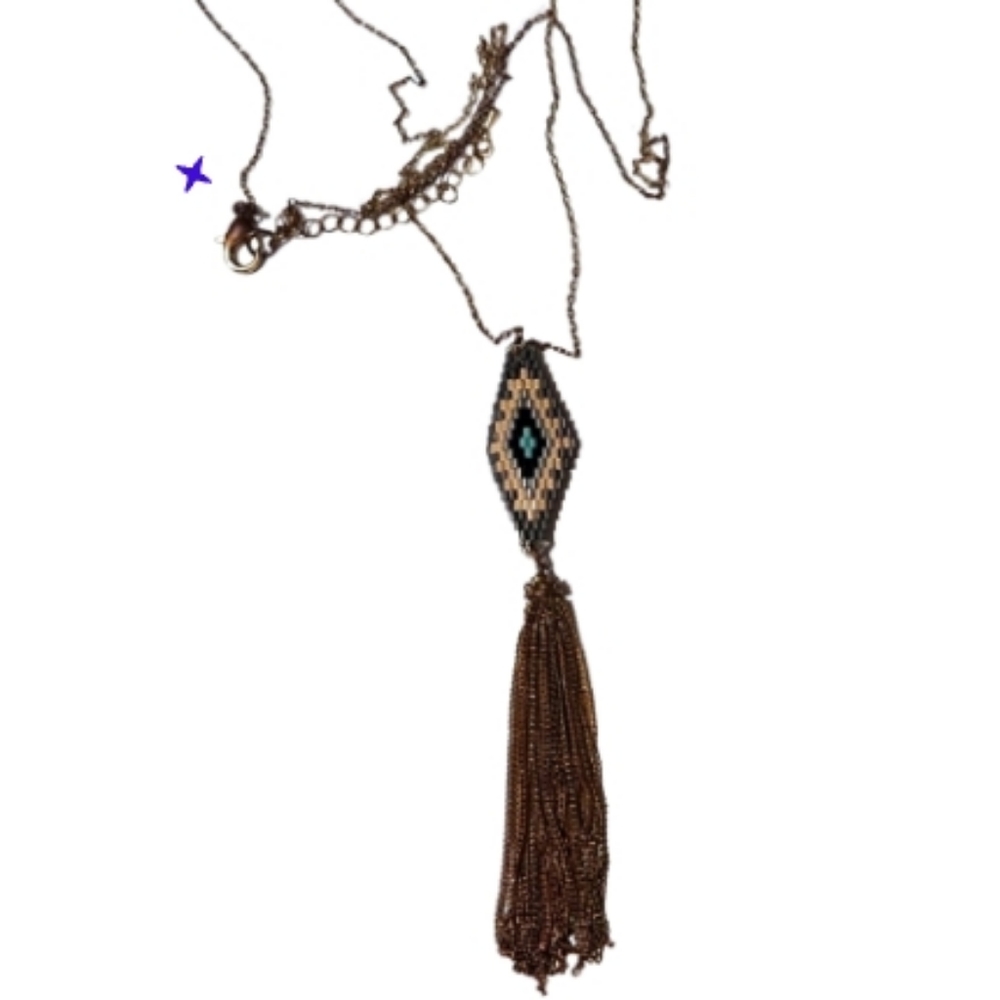 Vintage seed bead western necklace